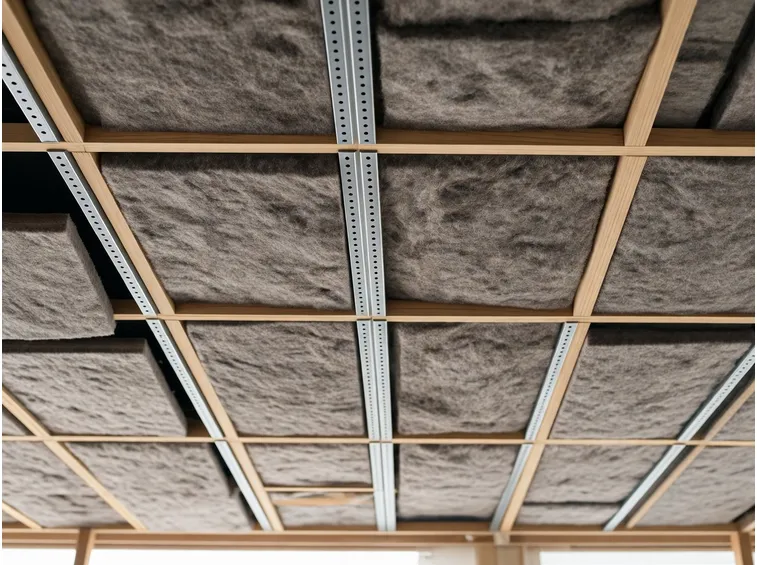 Isolamento termico acustico applicato al soffitto