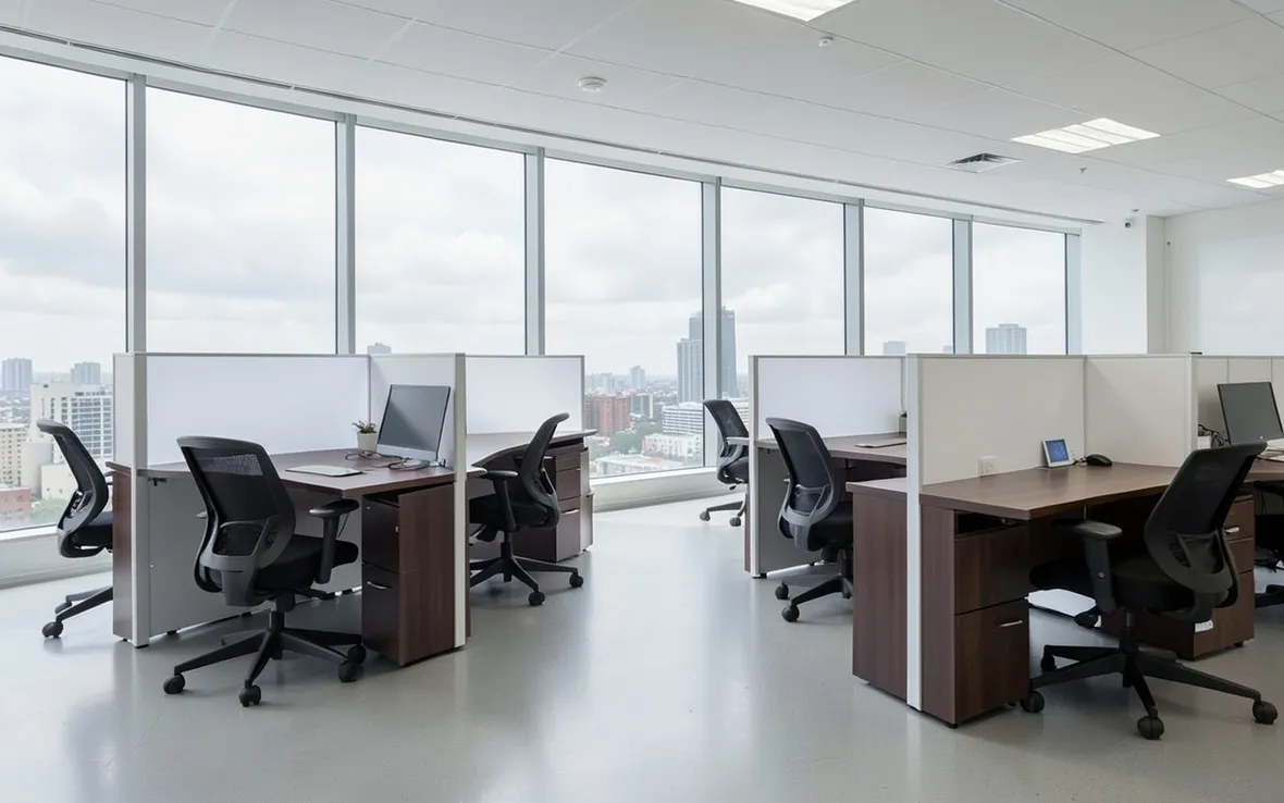 Ufficio con pareti divisorie economiche