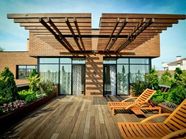 Copertura in legno per giardino