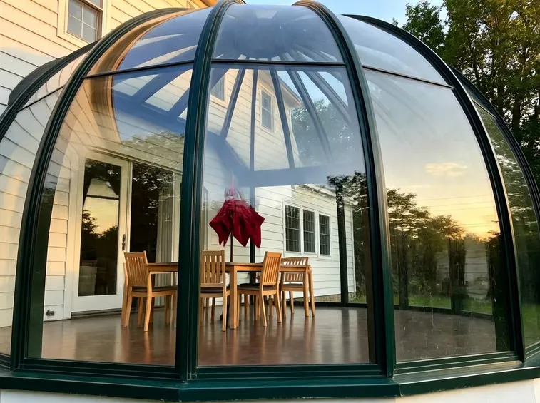 Copertura per terrazzi in alluminio e vetro