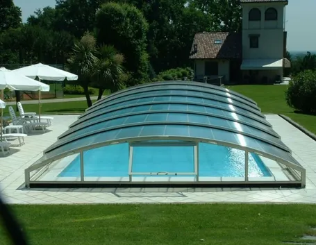 Copertura per piscina telescopica