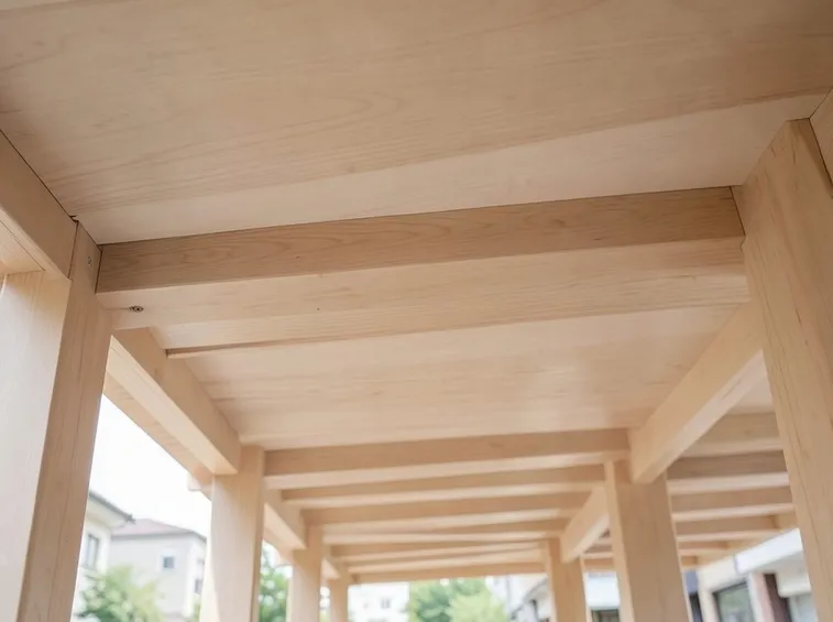 Soffitto con travi in legno