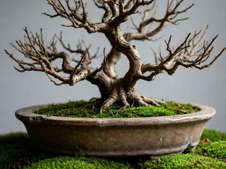 Bonsai carpino senza foglie