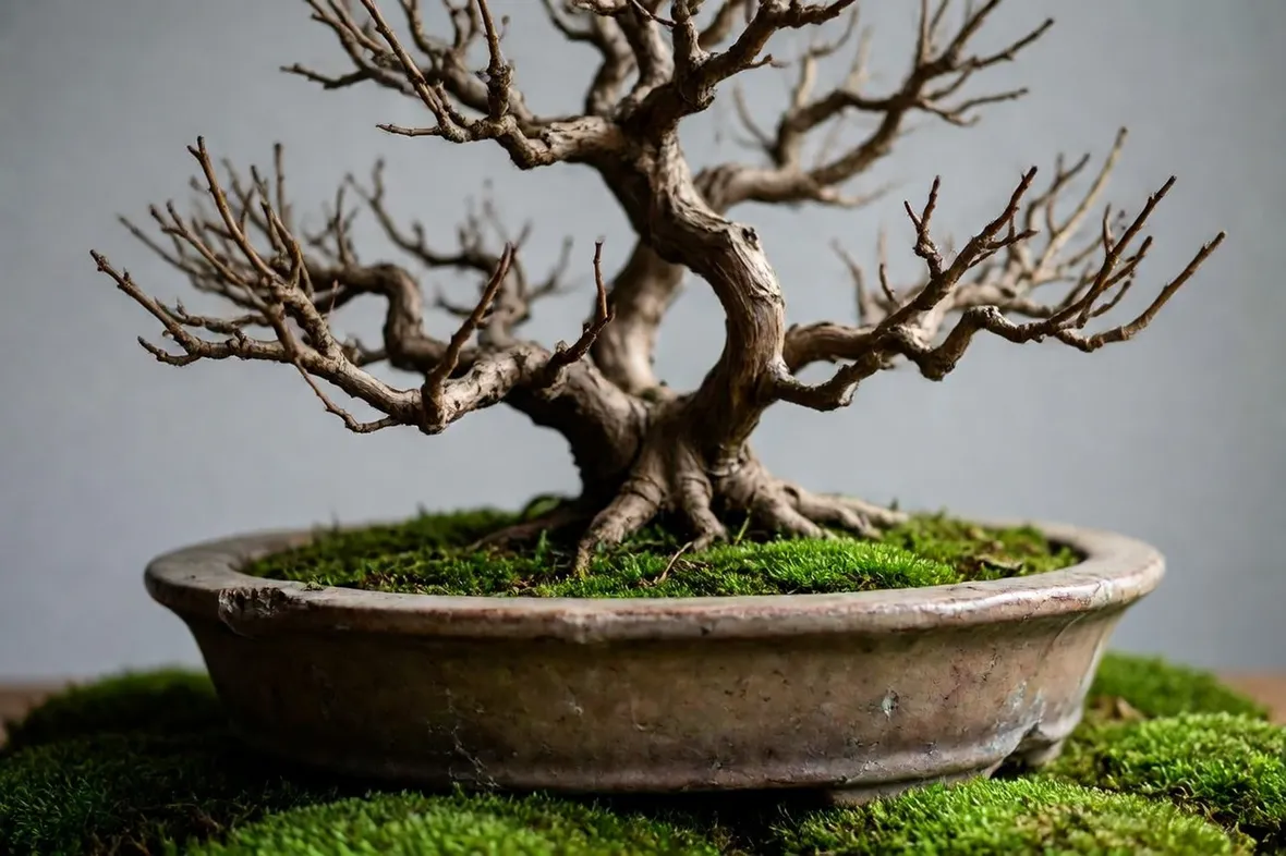 Bonsai carpino senza foglie