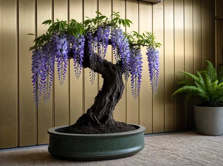 Bonsai glicine fiorito