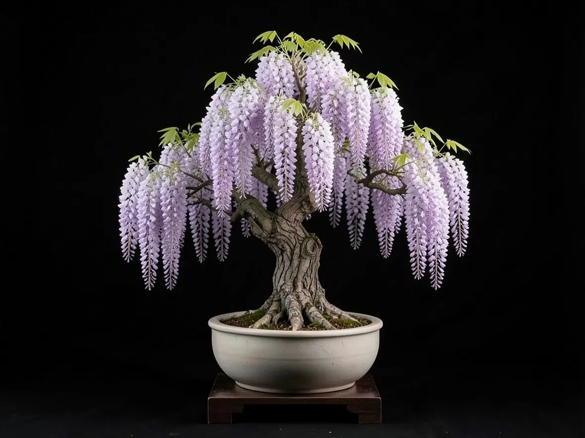 Bonsai glicine fiorito