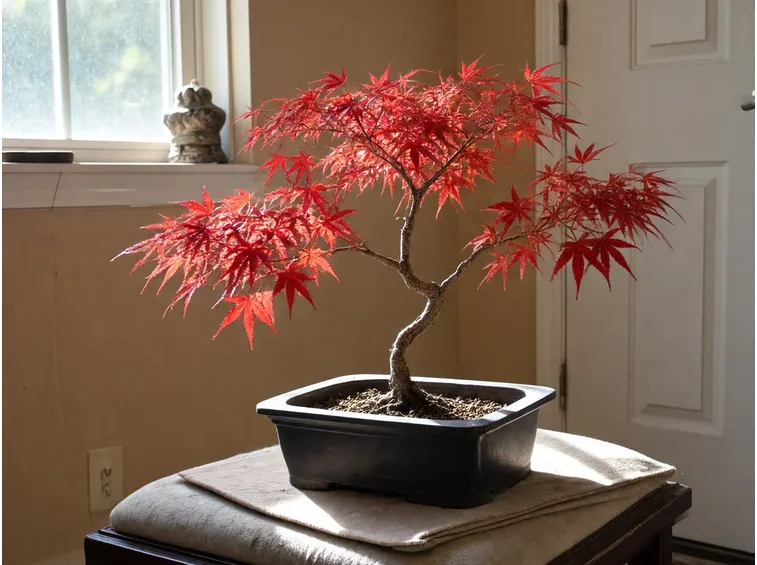 Il Bonsai acero in habitat luminoso