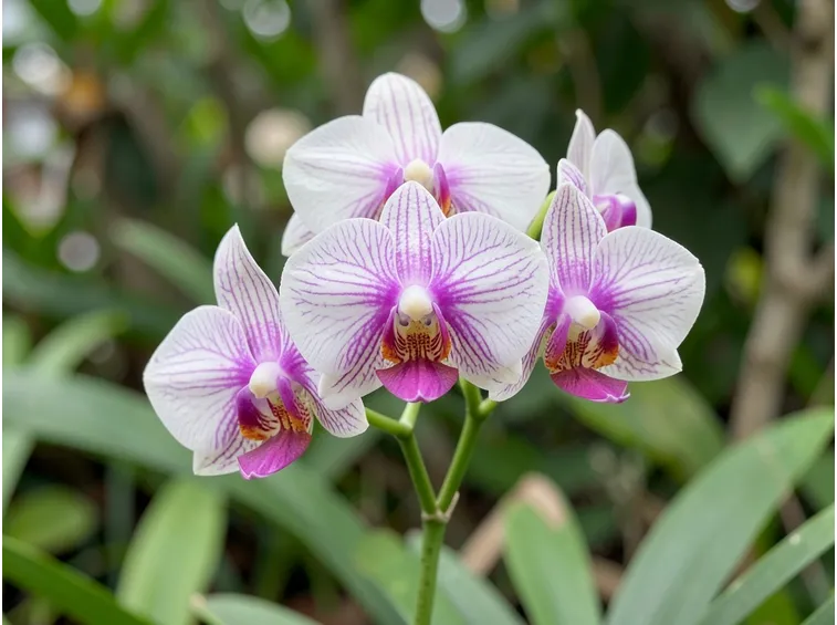 Fiori variegati di orchidea