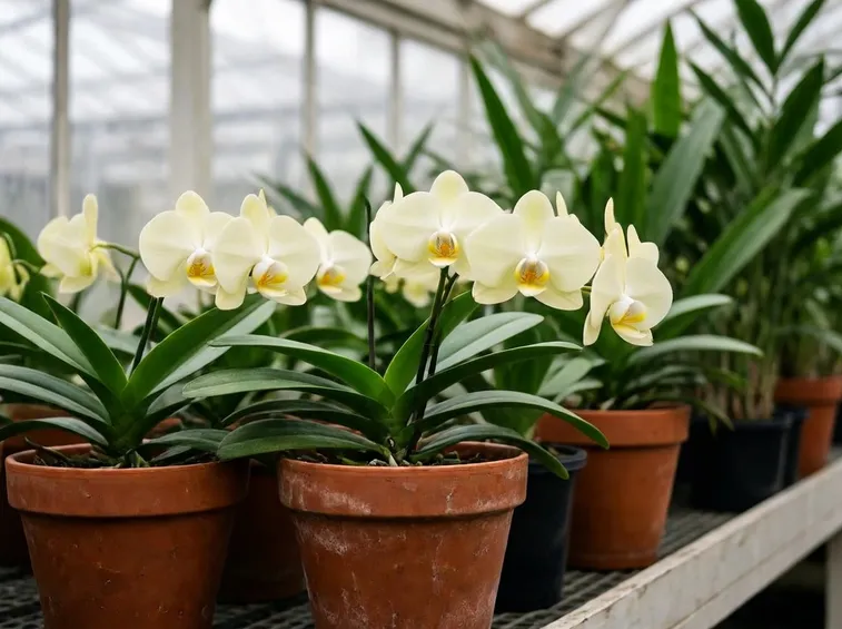 Pianta di orchidea fiorita