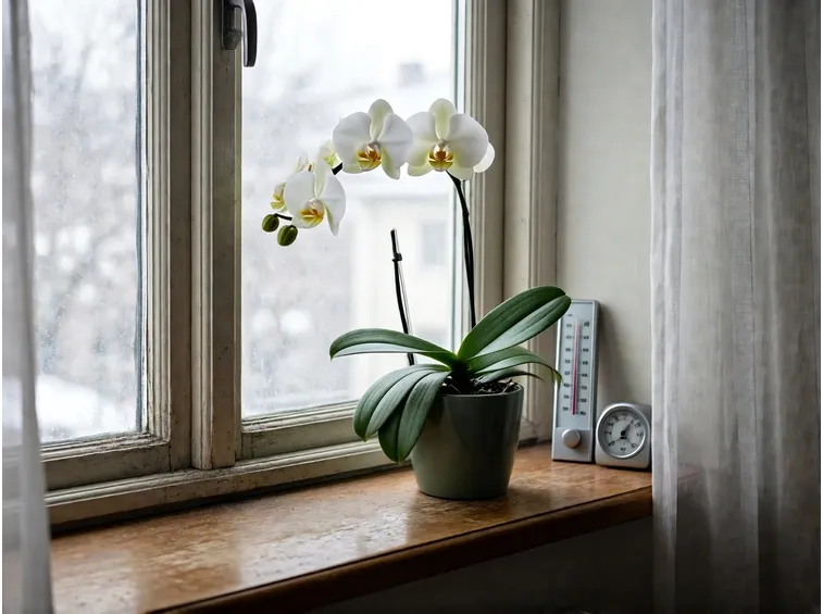 Luce invernale: vicino alla finestra ma lontano dal vetro freddo