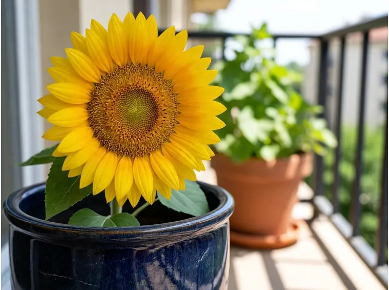 Girasole in vaso