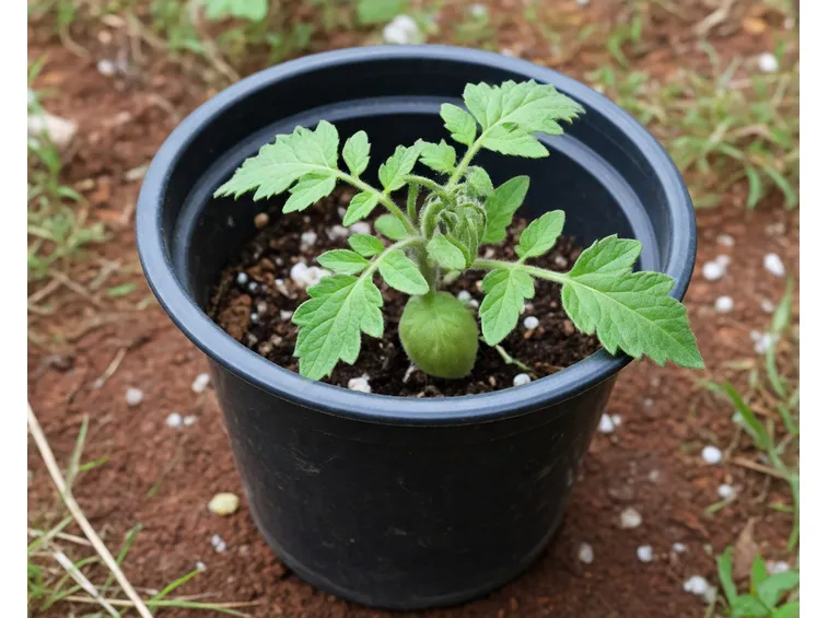 Una piantina di pomodoro