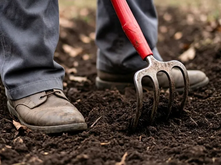 Preparazione del terreno per l'orto
