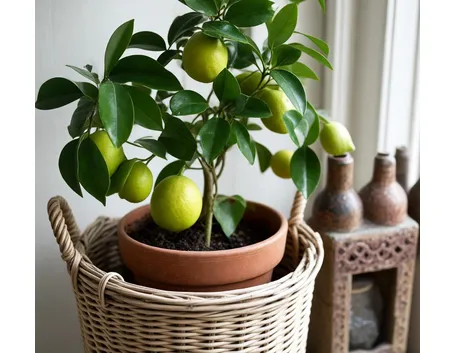 Un alberello di limoni in vaso