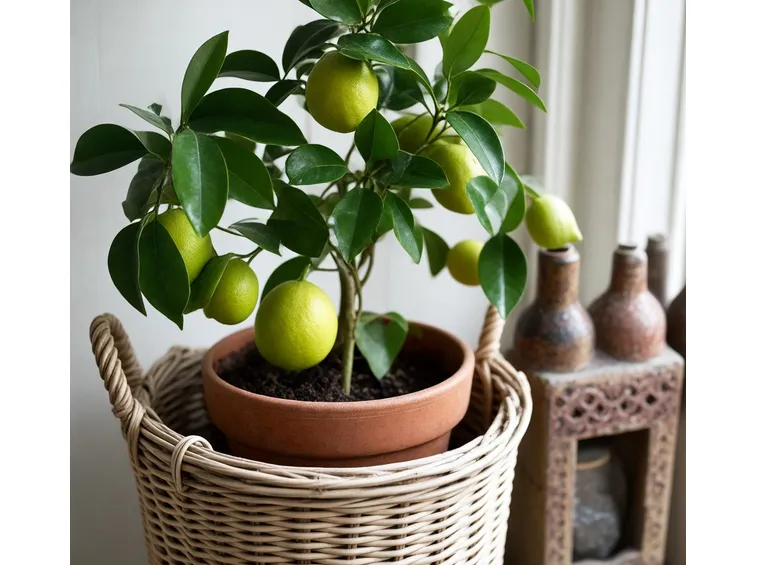 Un alberello di limoni in vaso