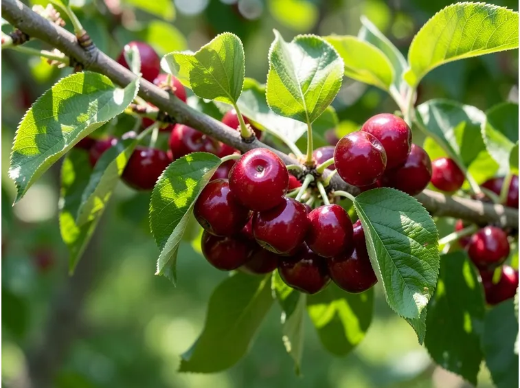 Il frutto del ciliegio dopo l'innesto