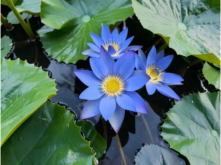 Fiore di ninfea blu