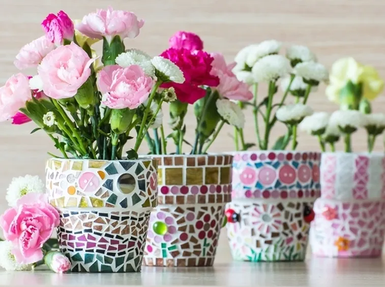 Vasi da arredamento mosaico