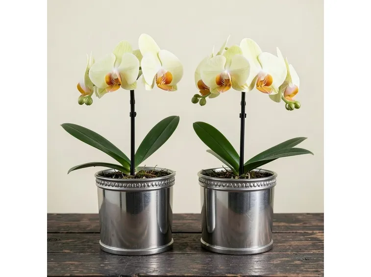 Vasi con orchidee