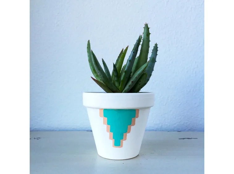 Vaso in terracotta decorato