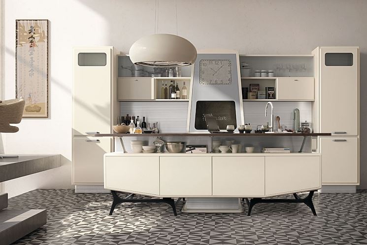 Cucina di design in acciaio inox