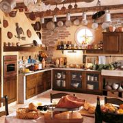 Cucina in muratura rustica