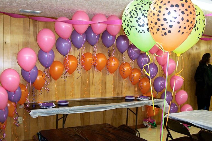 Decorazioni con palloncini per un compleanno