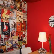 Decorazione realizzata con il decoupage su muro