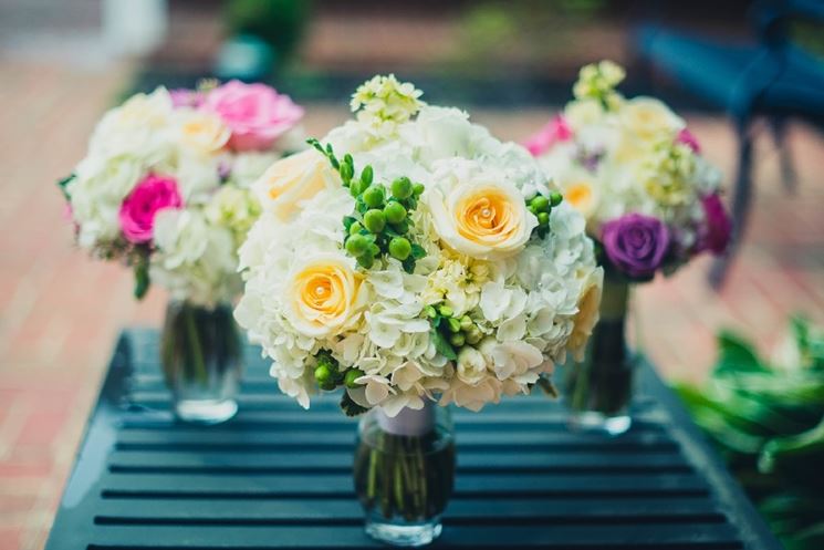 Piccoli bouquet in vaso