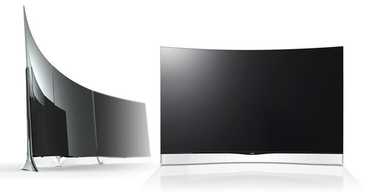 Schermi sottili e curvi per la tv oled