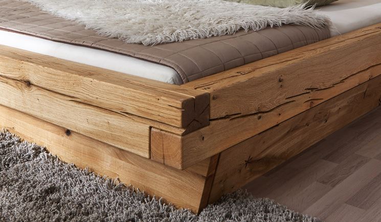letto in legno massello