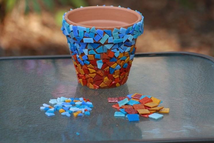 mosaico su vaso