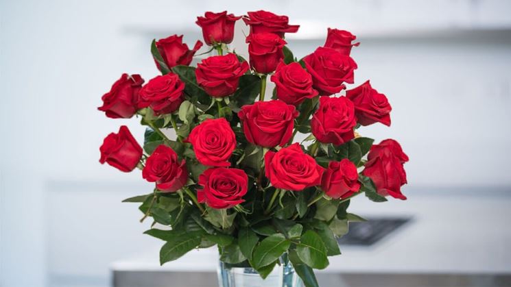 Significativo mazzo di rose rosse