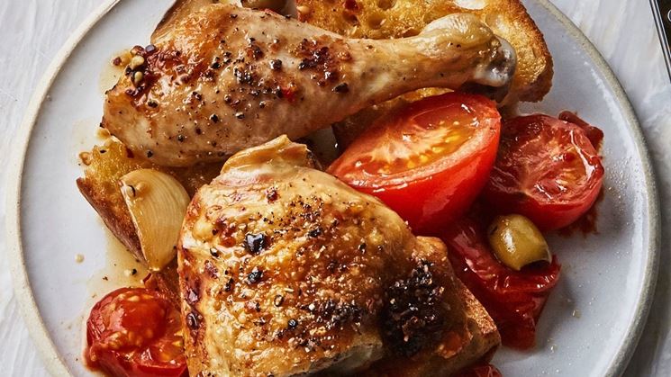 Pollo cotto al forno