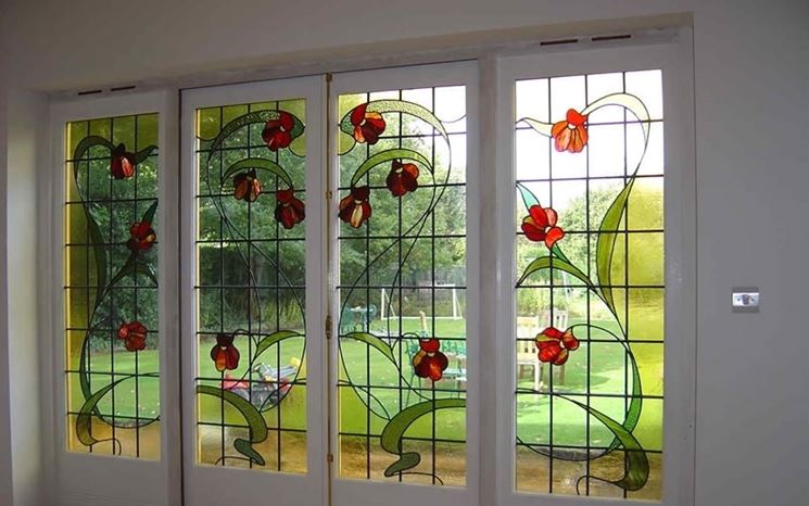 vetri decorati per porte