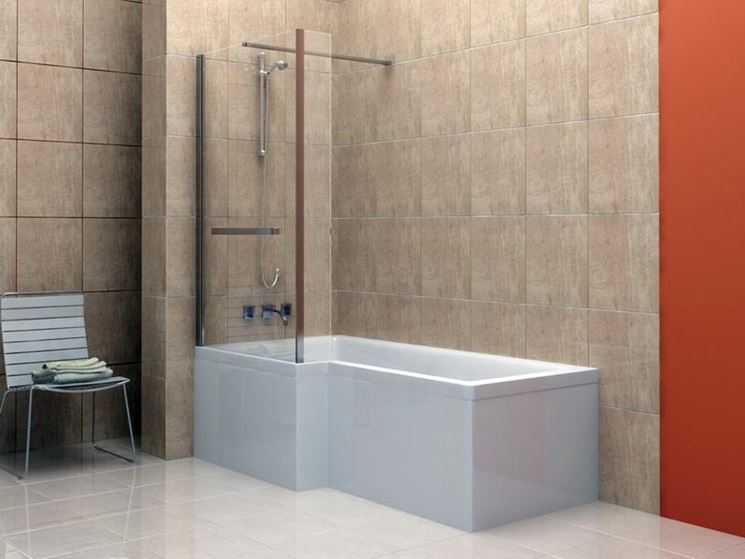 Vetro vasca da bagno in stile minimal