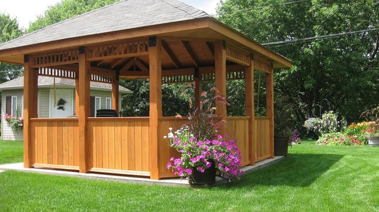 gazebo in legno