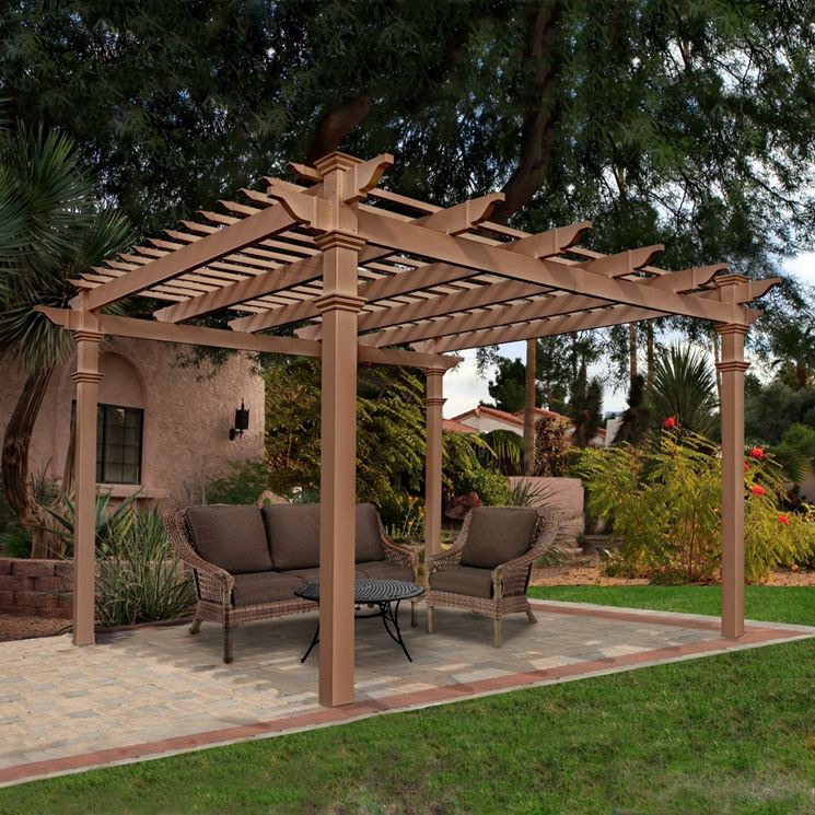 Pergola da giardino in legno