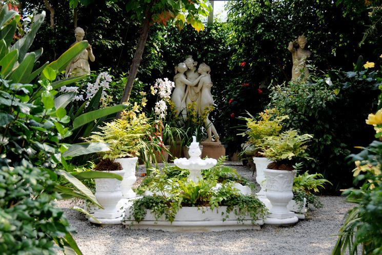 Esempio di giardino progettato all'italiana