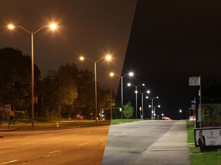 Illuminazione stradale a led versus tradizionale