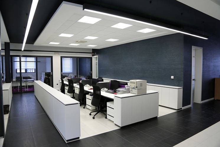 illuminazione ufficio a soffitto