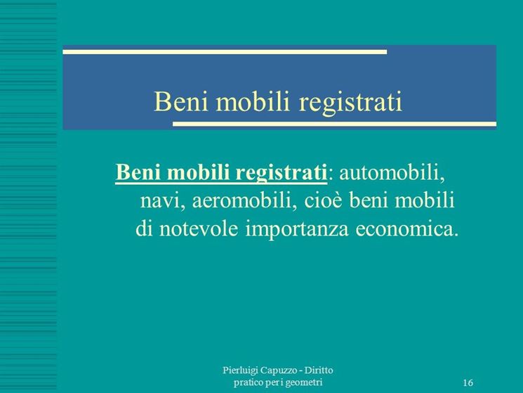 Beni mobili registrati<p />