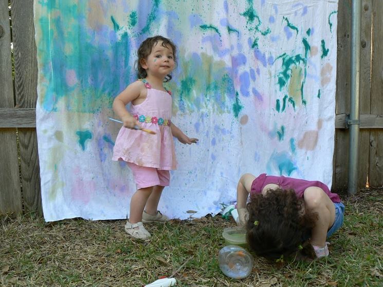 La pittura lavabile  a prova di bambino